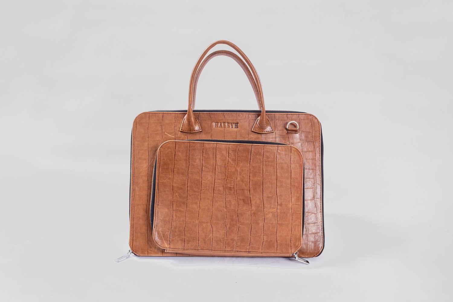 Skin Print Leather Laptop Bag