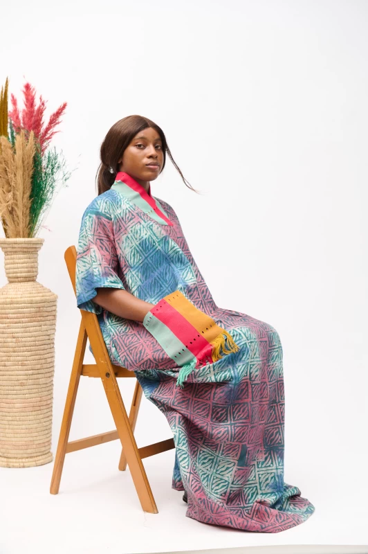 Adire Asooke BouBou Dress