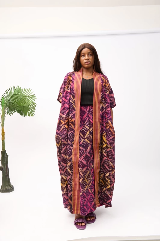 Adire Kimono and Skirt