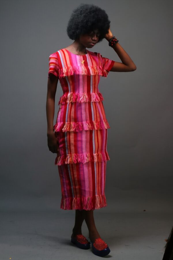 Nero Aso-oke Dress - Image 4