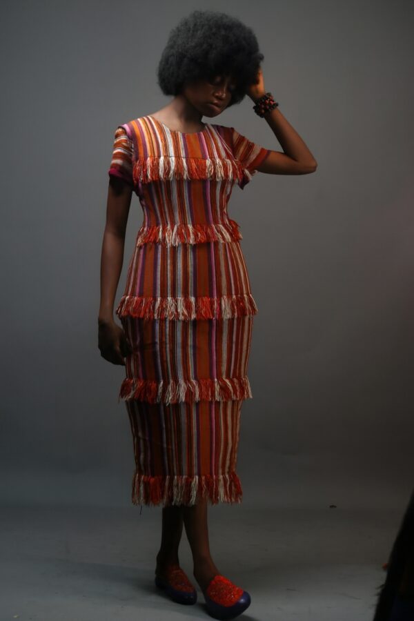 Nero Aso-oke Dress - Image 5