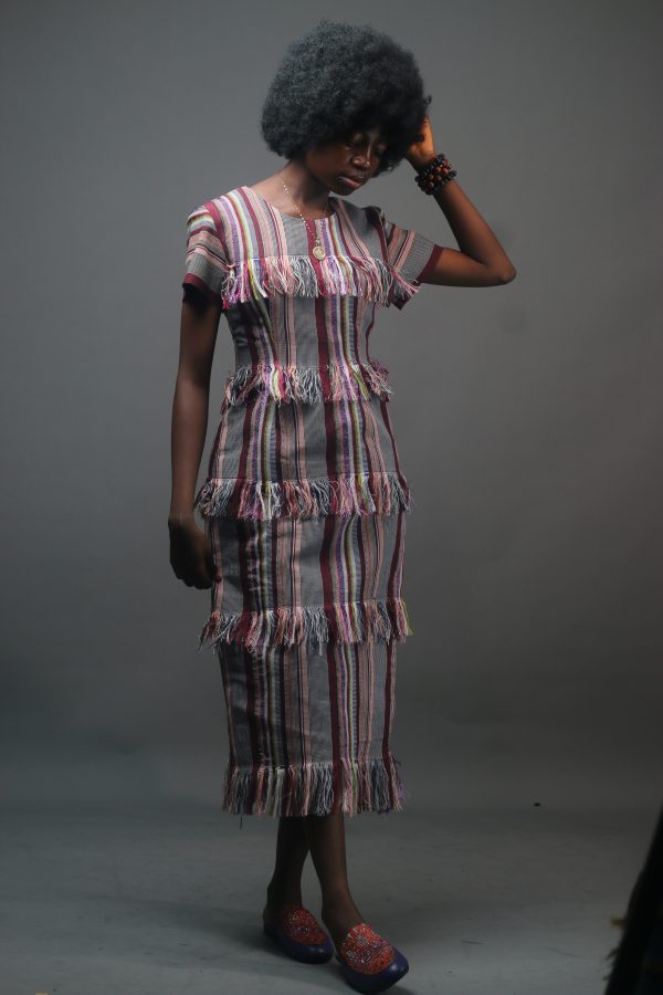 Nero Aso-oke Dress