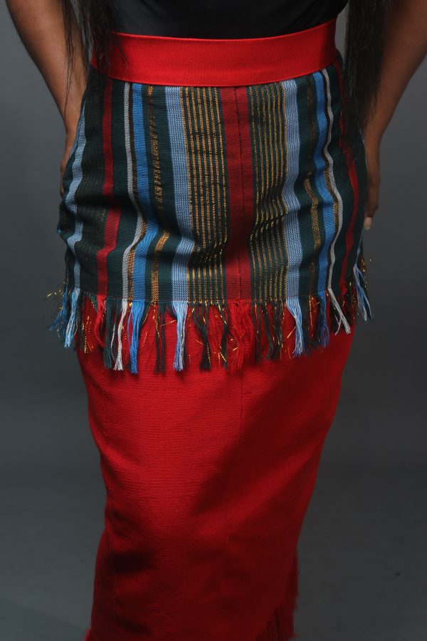 Ada Aso-oke Fringe Skirt - Image 2