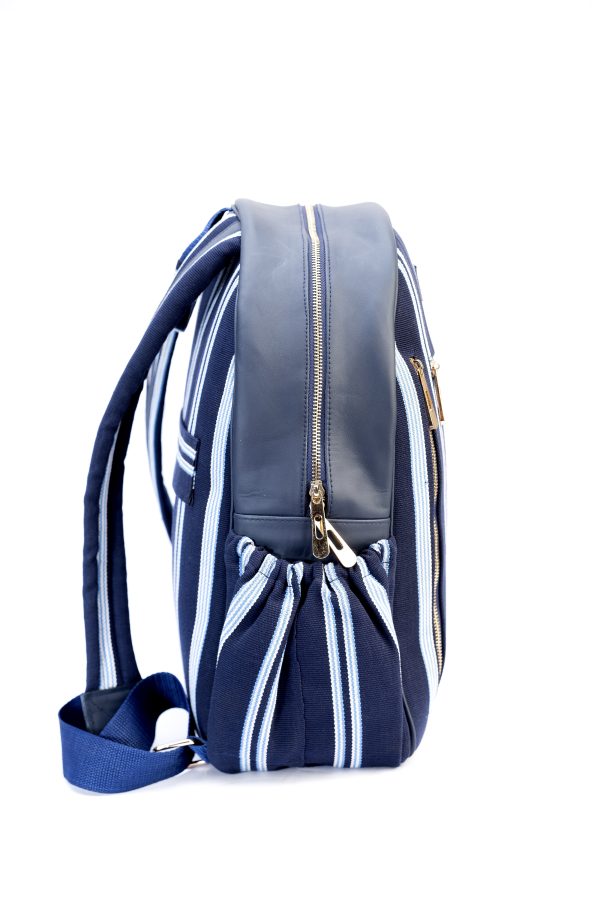 Aso-oke & Leather Backpack - Image 7