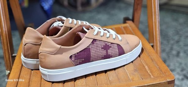 Tayo Aso-oke & Leather Sneakers - Image 2