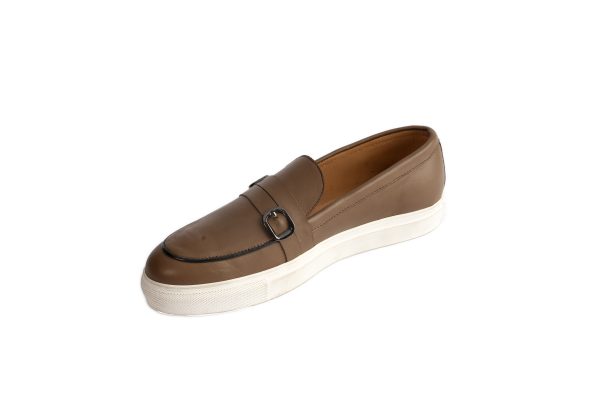 Chestnut Brown Buckle Loafer Sneakers - Image 2