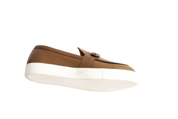 Chestnut Brown Buckle Loafer Sneakers - Image 3